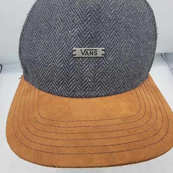 Vans Gray Brown Adjustable Hat Cap Skateboarding Casual Outdoors Fashion - Picture 5 of 9